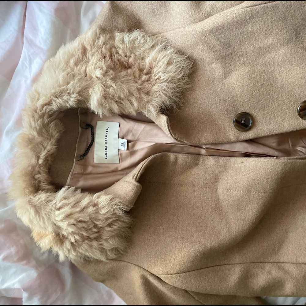 Banana Republic jacket with fur collar